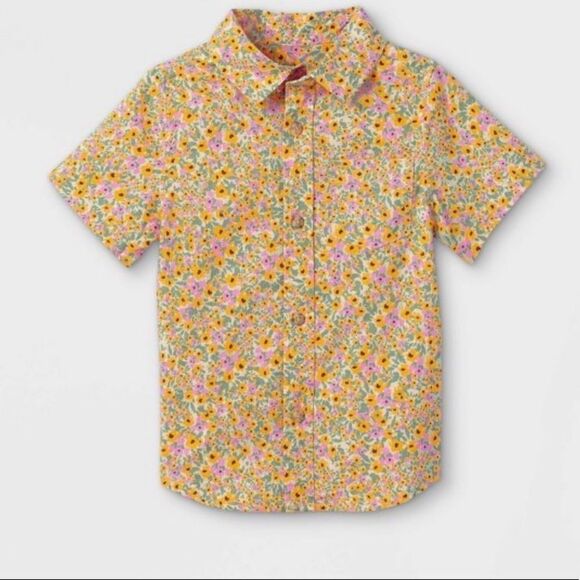 Boys' Button-Down Short Sleeve Shirt - Cat Jack - Picture 1 of 8